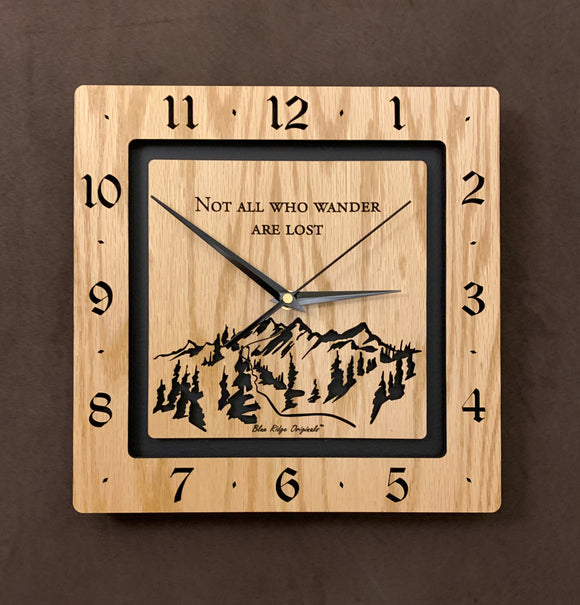 Square Laser-Cut Original Clock Designs in Oak and Walnut – Blue Ridge  Originals™